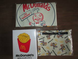 McDonald　マクドナルド　福袋　　ビッグスマイルバッグ+ポテトハンディファン＋ファスナー付きポーチ　３点セット