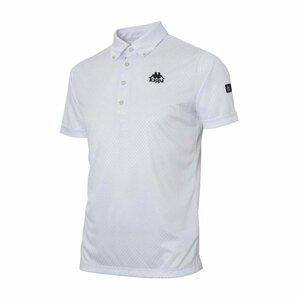 送料無料◆新品◆Kappa カッパ ITALIA ドビー市松柄 半袖ポロシャツ◆(M)◆KGA12SS17-WT◆Kappa GOLF