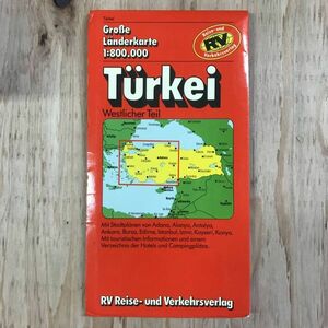 地図　トルコ西部　Turkei Westlicher Teil　ドイツ語　y00561_PE1