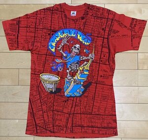 美品 赤系 USA製 当時物 ビンテージ レア Greatful Dead グレイトフルデッド KING KONG キングコング プリント 半袖 Tシャツ / 90s 80s