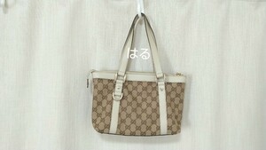 送料込☆GUCCI☆GGキャンバス トートバッグ☆