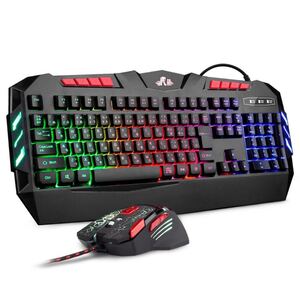 ゲーミングキーボード マウス セット LEDバックライト 106キー日本語配列