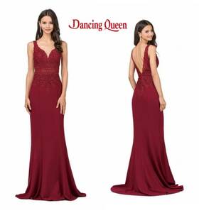 Dancing Queen U.S.A large size bordeaux p rom dress presentation / party /u Eddie ng/ costume US size XXL(3L/4L)