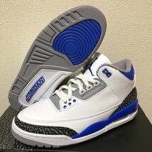 新品 未使用 黒タグ NIKE AIR JORDAN 3 RETRO RACER BLUE 26.5cm air jordan 3 CT8532-145 racer blue ナイキ ジョーダン 3 nike_画像1