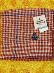 Vivienne Westwood　ヴィヴィアンウエストウッド タオルハンカチ チェックオーヴ刺繍