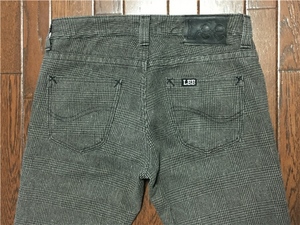 リー Ｌｅｅ グレンチェック ローライズ パンツ Ｍ ジッパーフライ 日本製