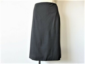 ■上質美品【JIL SANDER】ジル サンダー高級ウールスカート【36】 11号L ドイツ製アシンメトリー グレー スカート b1222