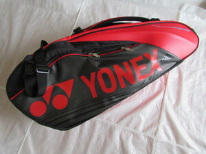 送料無料 USED ヨネックス yonex PRO プロ ラケット バッグ BAG1602N リュック 9本入れ ブラック/レッド 17380円 シューズも入ります
