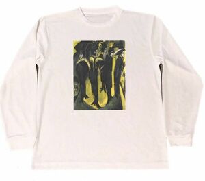 Art hand Auction Ernst Ludwig Kirchner Meisterwerk Gemälde Kirchner Kirchner Fünf Frauen in der Stadt Langarm T-Shirt, T-Shirts, Lange Ärmel, Große Größe