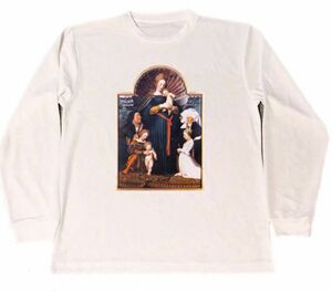 ハンス・ホルバイン　ドライ　Tシャツ　名画　絵画　アート　グッズ　バーゼル市長ヤーコプ・マイアーの聖母　　ロング　ロンT　長袖