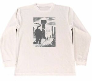 Art hand Auction Edouard Manet T-shirt sec chef-d 'œuvre peinture art marchandises Manet chat rendez-vous chat manches longues T, T-shirts, Manche longue, Grande taille