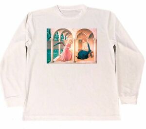 フラ・アンジェリコ　ドライ　Tシャツ　名画　絵画　アート　グッズ　受胎告知　２　　ロング　ロンT　長袖