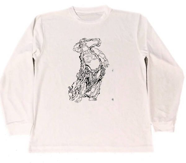Сухая футболка Katsushika Hokusai, шедевр живописи укиё-э, художественные товары HOKUSAI UKIYOE Nio, футболка с длинными рукавами, Футболки, Длинный рукав, Большой размер