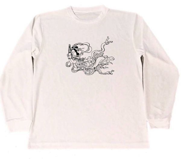 Masami Kitao camiseta seca obra maestra pintura artículos de arte chica celestial buena suerte 2 Camiseta larga manga larga, Camiseta, manga larga, talla l