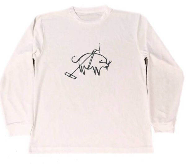 Camiseta seca con ilustración de perro Sengai Gibon, productos de perro Yurukyara, pintura de obra maestra, camiseta larga de manga larga, Camiseta, manga larga, talla l