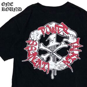 *3843 ONE ROUND ワンラウンド RAP T Tシャツ ストリート ヒップホップ 古着