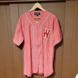 Woodrow ベースボールシャツ Lサイズ レッド タグ付き