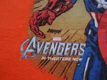 ☆ THE AVENGERS アベンジャーズ オフィシャル Tシャツ sizeL オレンジ ☆USA古着 映画 プロモ 企業物 MARVEL Paramount HERSHEY'S Reese's_画像7