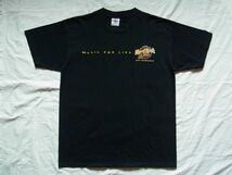 ☆美品☆ 90s USA製 ビンテージ Hard Rock CAFE ハードロックカフェ ワールドツアー ロゴ Tシャツ sizeL 黒 ☆古着 PLANET HOLLYWOOD 80s_画像1