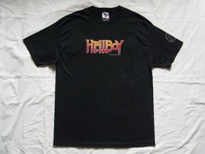 ☆美品・未着用☆ 00s USA製 ビンテージ HELLBOY ヘルボーイ プロモ Tシャツ sizeXL 黒 ☆古着 映画 アメコミ DARK HORSE COMICS THE MASK