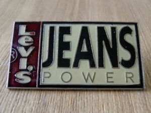  старый значок : Levi's джинсы довольно большой размер Logo Vintage булавка z#d