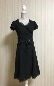 【clear impression】クリアインプレッション　ブラック　黒　フォーマル　結婚式　シフォン　ドレス　ワンピース　1