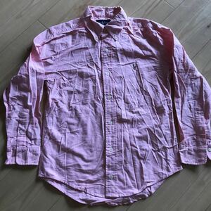 ラルフローレン　オックスフォード ボタンダウンシャツ うすピンク　16-33サイズ