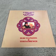 Duke Ellington & TERESA BREWER デュークエリントン テレサブリュワー /スイングしなけりゃ意味がない/ LP レコード / PG-79 /ライナー有/_画像1