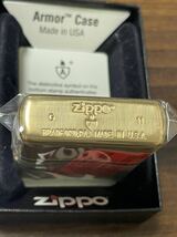 zippo シュプリーム ゴールド アーマー GOLD solid brass 希少品 2011年製 ソリッドブラス ボックスロゴ ケース 保証書_画像3