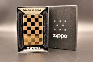 ZIPPO/ジッポー/ライター/アメリカ製/市松模様/チェック/チェッカーデザイン