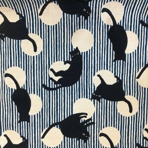 生地 和柄 ドビー 生地 猫