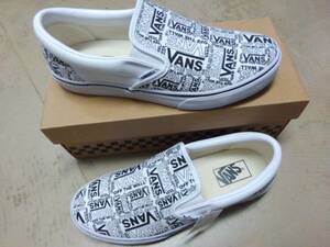 VANS/バンズ・ヴァンズ【Slip-On City 白Logo】9インチ 27cm●未使用品