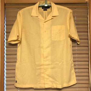  неиспользуемый товар редкий цвет Polo Ralph Lauren CALDWELL box shirt лимон желтый Polo Ralph Lauren открытый цвет рубашка . воротник 90s