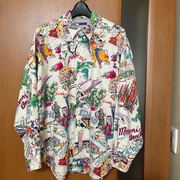希少 90s『ESPRIT』VINTAGE総柄シャツ エスプリ ヴィンテージ 古着 アメカジ 長袖シャツ