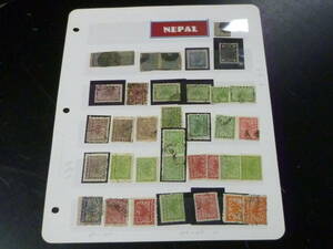 21MI　S　№21　ネパール切手　1898-1941年　SC#13-49の内　計34枚　使用済主体　【SC評価 $360】