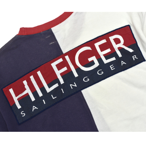 90s usa vintage トミーヒルフィガー セーリングギア 鹿の子 Tシャツ size.M TOMMY HILFIGER SAILING GEAR