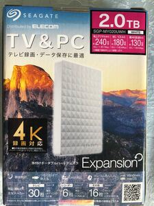ELECOM ポータブルHDD 2TB テレビ4K対応 PCデータ両用 1個 新品未開封です。