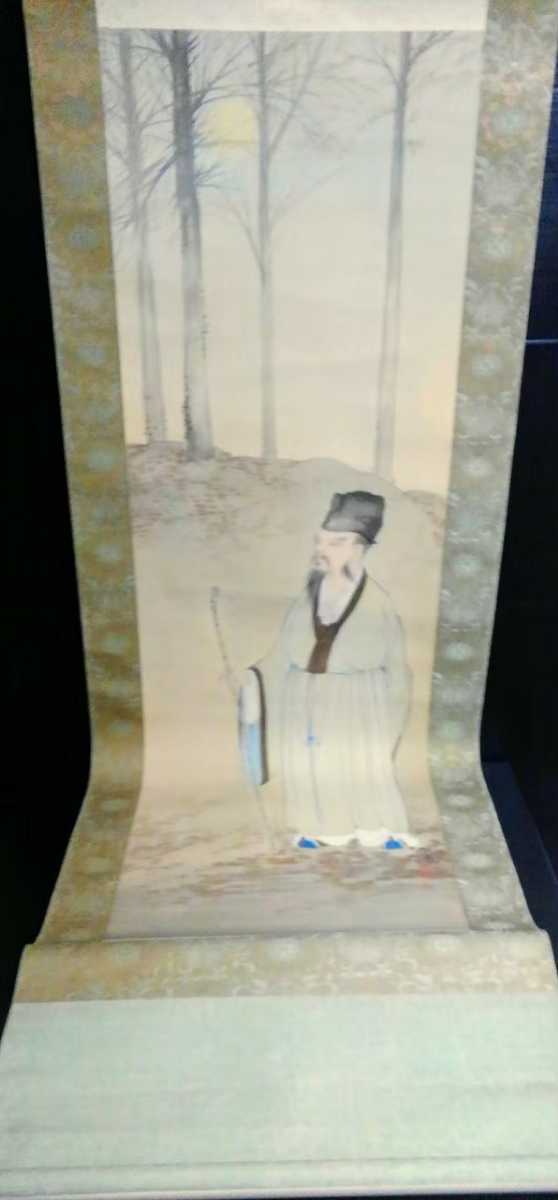 ①Treasure, rare, expensive, antique, period piece, vintage item, Japanese painter, Noda Kyuura, masterpiece, Daigo Ichizo, portrait, Japanese painting, hanging scroll, antique, fine art, artwork, decorative item, hanging scroll, Painting, Japanese painting, person, Bodhisattva