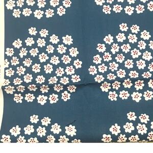 【廃盤 新品】マリメッコ プケッティ ネイビー 98×69 生地 はぎれ