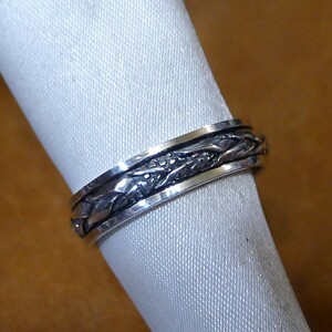 SR2053 ring silver 925. ring 20.5 number spinner ring free shipping 