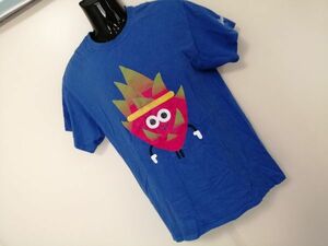 kkaa1359 ■ Google 2016 DOODLE Fruit Games ■ フルーツゲーム GILDAN Tシャツ カットソー トップス 半袖 コットン 青 ブルー M