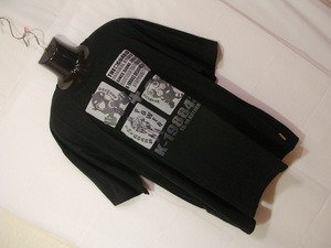 sue511 新品 THE GUARD メンズ 半袖 Tシャツ ブラック ■ フロントプリント ■ クルーネック 未使用 大きいサイズ 2XL