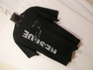 sue514 新品 THE GUARD メンズ 半袖 Tシャツ ブラック ■ フロントプリント ■ クルーネック タグ付き未使用 大きいサイズ XL