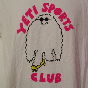 sue552 Design Tshirts Store graniph グラニフ 半袖 Tシャツ ホワイト ■ YETI SPORTS CLUB ■ イエティ プリント クルーネック Mサイズの画像4