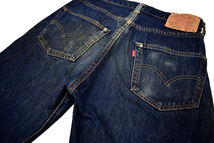 501-1294★LEVI'S リーバイス 501XX 501-0004★98年 USA 555 バレンシア工場 ヴィンテージ復刻 濃紺 ビッグＥ 赤耳 セルビッチ ジーンズ 30_画像7