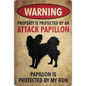 A2946 metal autograph made of metal tin plate signboard plate store attention warning dangerous crime prevention animal pet dog number dog . dog papiyon9327
