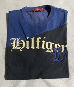 【何度か着用】 TOMMY HILFIGER RED LABEL ロゴTシャツ ブラック/ブルー Mサイズ