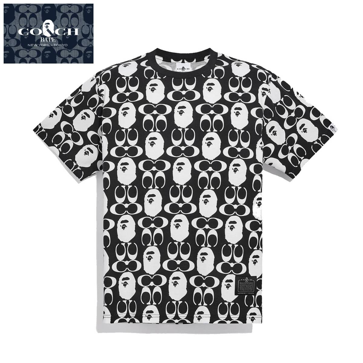 クリアランスお値下 BAPE X COACH コラボ Tシャツ S ネイビー Multi