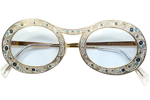 ...OLD высокий мода ARCHIVE деталь 1960s dead USA производства CHRISTIAN DIOR Dior by TURAjipsi-OVAL солнцезащитные очки 1/20 12KGF золотой .