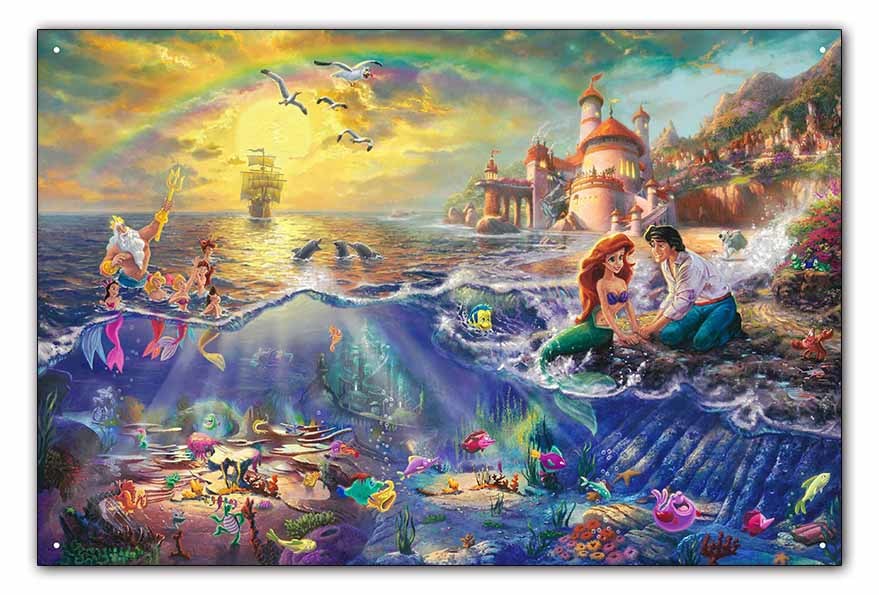 BTK06-Thomas Kinkade Thomas Kinkade Painting Vintage American Metal Plate Tin Plate Interior Miscellaneous Goods Reproduction, furniture, interior, interior accessories, others